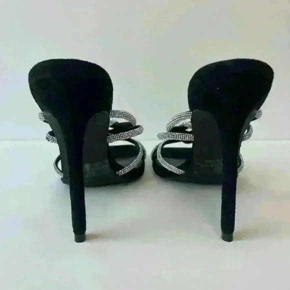 Black & Shiny diamonds /women sandals/ Size Us 8.5 - Picture 3 of 7